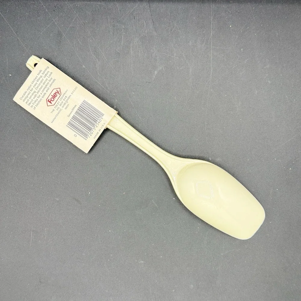 Vintage Foley Nylon‎ Slotted Spoon #25472 White 2